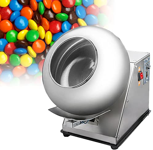 potow Macchina Professionale per Rivestimento di Zucchero al Cioccolato E Caramelle, 2-5 kg/h Macchina per Lucidare Il Rivestimento di Cioccolato