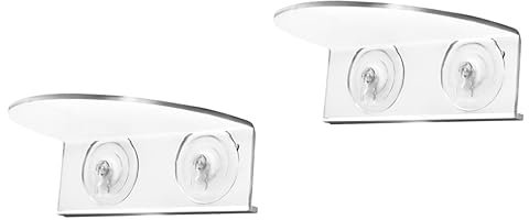GANAZONO 2 Pièces Support à Ventouse Étagère Murale pour Pots De Fleurs Porte-Plante Mural Porte-Plante à Ventouse Étagère De Fenêtre à Ventouse Support De Pot De Fleur Succion