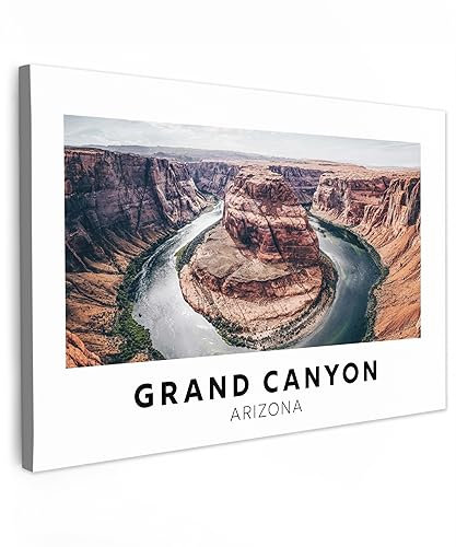 MuchoWow© Wandbilder 90x60 cm Schlafzimmer Home Deko Wohnung Bild Wohnzimmer Fotoleinwand Wand Bilder Leinwand Wall Decor Arizona - Amerika - Wasser - USA - Grand Canyon