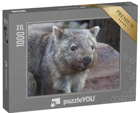 Puzzle 1000 Teile XXL „Wombat, heimisch in Australien“ – aus der Puzzle-Kollektion Wombats, Exotische Tiere & Trend-Tiere
