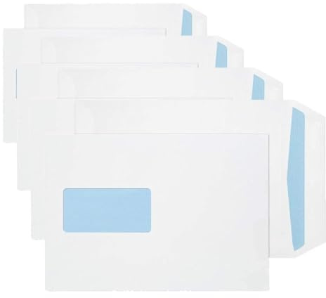 Blake Purely Everyday 13084/25 PR Versandtasche Selbstklebend Mit Fenster Weiß C5 229 x 162 mm 90 g/m² | 25 Stück (Packung mit 4)