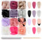 Andibro Lot de 288 ongles artificiels à coller, en forme d'amande, longueur moyenne, ovales, couleur unie, couverture complète, acrylique, plastique, avec lime à ongles, pour carnaval, fête