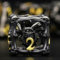 Beholder Würfelset, DND Würfel Metall Dice Set, ZHOORQI W20 Würfel Polyedrische Würfel für Dungeons and Dragons, D&D Spielwürfel Geschenk（Eye-Black Gold）
