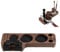 Primst Espresso Tamping Station, Coffee Tamper Holder Wooden Espresso Tamp Mat Portafilter Stand for Kitchen, Bar, Restaurant, Café (walnut wood)