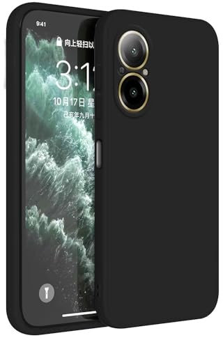 Topme Funda para Realme C67 (4G) (6.72 Inches) Carcasa Caja Case Estuche, Funda Protectora de Piel de Silicona TPU - Negro