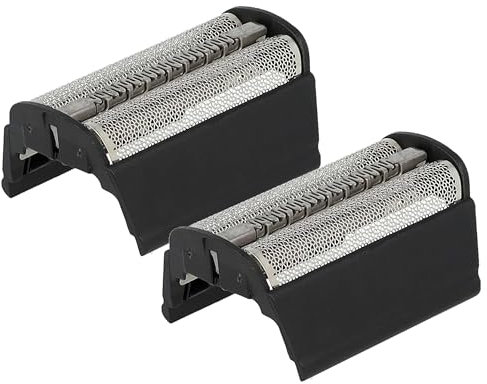 vhbw 2x Doppelscherfolie kompatibel mit Braun Flex Integral 5477, 5503, 5506, 5507, 5504, 5505, 5510 Elektrorasierer + Rahmen, schwarz