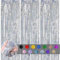 3pcs Tinsel Curtain Silver Glitter Foil Door Backdrop, 3.2x6.5ft Fringe Streamers Shimmer Tassel Decorations for Birthday, Stranger Things, Christmas Party