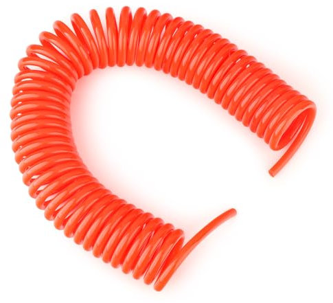 ERGAOBOY 1 Pezzo 6 x 4 mm tubo pneumatico autoavvolgente, 9 M tubo a molla a spirale rosso, utensili pneumatici