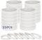 HONTIUS Bracelets en silicone, 25PCS Blanc Élastiques en Silicone 8''Bracelets en caoutchouc élastique pour Sport Homme Femme Adolescent