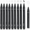 9pcs Black Fineliner Pens, Felt Tip Pens for Artist, Black Waterproof Ink Pens,Calligraphy Pen Set for Beginners,Black Brush Marker Pens for Writing, Signature, Illustration, Design and Drawing