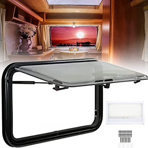 XNZJHPP Finestra Finestra per Camper Finestra a Spinta per Camper, Finestra a Doppio Strato con Tenda Finestra di Uscita Esterna per Camper per roulotte (700 * 400mm)