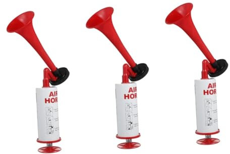 ifundom 3stücke Luftdruck-horn Handpumpe Tragbares Cheer Horn Für Sport-events Für Fußballpartys Leicht Zu Bedienen Laut Und Aufmerksamkeitsstark