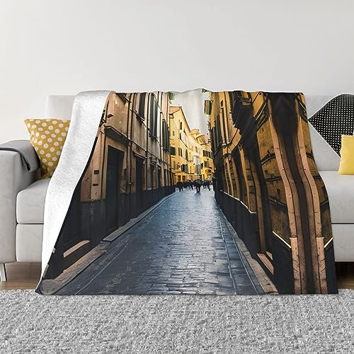 ERSDWRE Italienische Flanell-Bettdecke, Überwurf, Decke, leicht, gemütlich, für Zuhause, Bett, Sofa, Wohnheim, Büro, Reisen