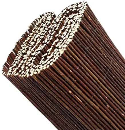 Willow Natural Garden Fence Panel Screening Rolls, Outdoor Privacy Fence Screen, Artificial Gardening Screening Willow Fencing, Privacy Border Wind & Sun Protection (1.2 X 4M)