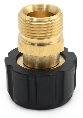 JUUDDENPARTS Brass Pressure Washer Coupler, M22 15 Mm Female Thread to M22 14 Mm Male Fitting, Robust Garden Water Pipe Hex Bushing Reducer Adapter (4500 PSI)