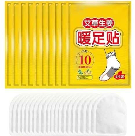 Wpsagek Zehenwärmer für Füße, warmes Fußpflaster - 20X Selbstklebende Sofort-Heizkissen - Wärmepflaster für kaltes Wetter, natürliche Fußwärmer, luftaktivierte Wärmer für Damen und Herren