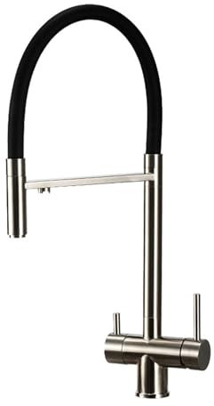 Robinet Flexible Cuisine Osmoseur Extractible Mitigeur Evier Cuisine Rotation 360°,Brossé