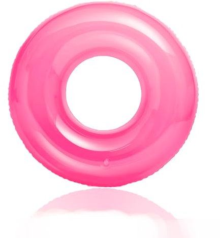 Schwimmring für Erwachsene Teenagern,Pink Fluoreszenz Schwimmreifen Aufblasbar-Ring mit 90cm Durchmesser,PVC Pool Aufblasbar Schwimmen Ring für Schwimmbad Wasser Outdoor Spielzeug Party Zubehör