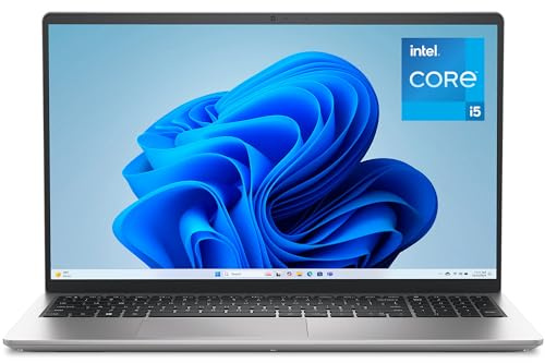 Dell 15.6 Laptop DC15250, FHD, Intel Core i5 1334U, Windows 11 Home | 1920x1080 Display, 120Hz, Intel UHD Graphics, DDR4, 512GB SSD, Wi‑Fi 6, Bluetooth, Backlit Keyboard, Platinum Silver