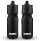 BuildLife 2 Pack Sports Water Bottle, 710ML Squeeze Water Bottle, Biking Water Bottles, BPA Free & Leakproof Cycling Bottles for Hiking, Outdoor Sports Dishwasher Safe (2pcs Black)