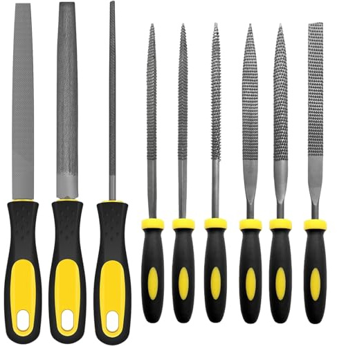 MOLIMOLI Feilen Set 9-teilig, Profi Metallfeilen Set mit Holzfeile, Rundfeile & 6 Nagelfeilen – Hochwertiges Feilenset für Metall, Speckstein & Holz – Inkl. Aufbewahrungstasche