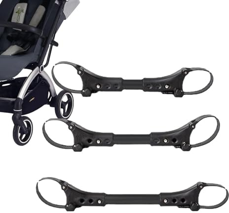 Kinderwagen Verbindungsstück 3 Zwillingswagen Verbinder Schwarz Aktualisierte Version Doppelschirm Verbindungs Doppelverbindungen BabyWarenkorb Anschlüsse Universal Gelenkhaken