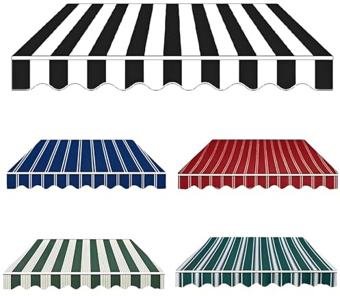Telo Di Ricambio Personalizzato Su Misura Per Tende Da Sole, Tessuto Poliestere 280g/m2 Con Rivestimento PU, Parasole Idrorepellente Per Balconi E Patio, Solo Tessuto Senza Telaio