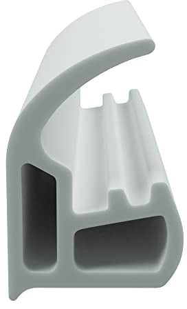 DIWARO® Stahlzargen-Dichtung SZ178 | weiß oder grau | 5 lfm für Haus- und Innentüren. Zum Schallschutz und abdichten der Tür. Bestehend aus TPE (Thermoplastischen Elastomer) (weiß)