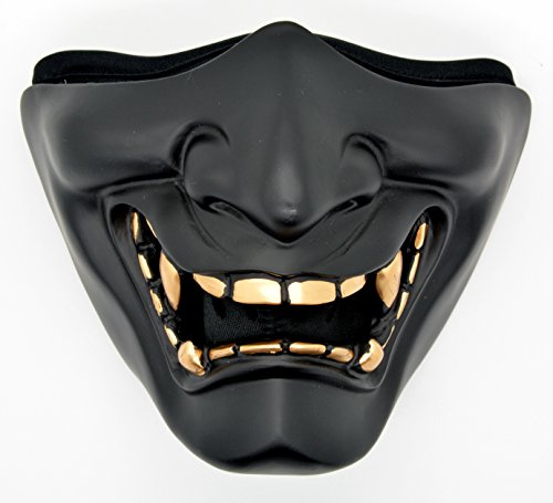 Samurai Mask Motorcycle Biker Cycling Ski Snowboard Costume Halloween Black