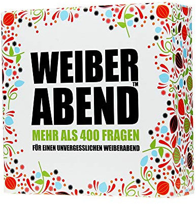 Monsterzeug Partyspiel Weiberabend XL, Kartenspiel für Frauen mit 400 spannenden Fragen, Gesellschaftsspiel für Mädelsabende mit Freundinnen