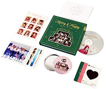 TWICE 1st Repackage Album - Merry & Happy [ MERRY Ver. ] CD + Photo book + Photo card + Post card + Sticker + FREE GIFT / K-pop Sealed