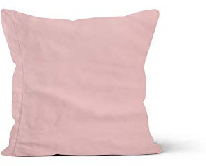 Taie d'oreiller en Coton Percale 65x65 cm Camille Rose, par Songe de Camille