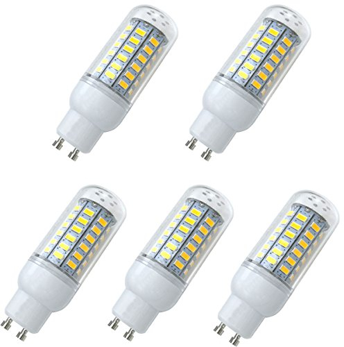 Aoxdi 5 Stück GU10 LED Lampen 8W, Warmweiß, 56 SMD 5730 LED Leuchtmittel mit GU10 Fassung Energiesparende Birne, AC220-240V