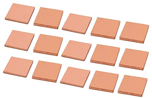 N/A 15 Stück 15 mm x 15 mm x 2 mm Notebook Laptop GPU Heatsink Copper Pad