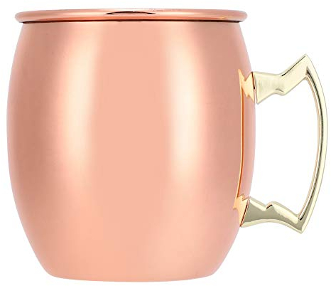 Fdit 550ml Stainless Steel Moscow Mule Mugs Mirror Polished Shiny Copper Cup Large Capacity Cocktail Beer Coffee Milk Cup Rose Gold