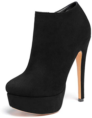 Elashe Femme Bottines 5.6 Talon Aiguille Plateforme Talon Haut Bottes
