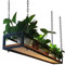 WYFZT Deckenregal Hängend Küche Bar, Stabiler Deckenhänger, Küchenhänger, Hängeregal für Blumen Pflanzen Blumenstand Topfhänger Pfannenhänger Decke, Massivholz und Metalleisen (Size : 140×25×15cm)