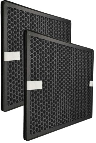 vhbw 2x Aktivkohlefilter Ersatz für Philips FY1413/30 für Luftreiniger | Luftfilter Schwarz