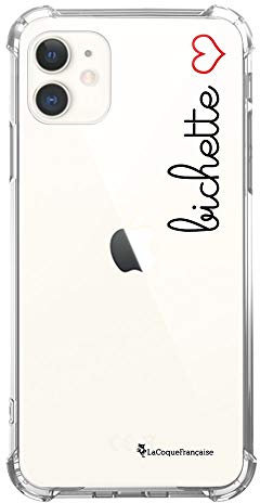 La Coque Francaise Coque Compatible avec iPhone 11 Silicone Coins antichocs Solide Protection complète Resistant Transparente Bichette Motif Ecriture Tendance