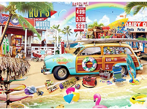Tektalk 500-teiliges Puzzle für Erwachsene - Reise-Thema, 500 Teile, 52 x 38 cm, Karton, Jigsaw, Mittelstufe, Unisex, Mehrere Farben, Plastikfrei, PVC-frei, Latexfrei, Altersfreigabe ab 16 Jahren
