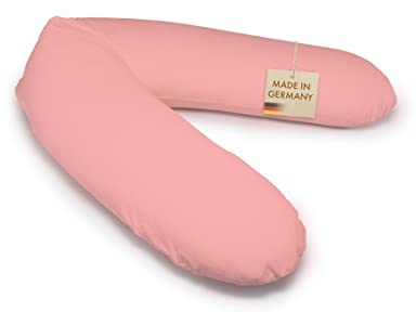 pic Bear Premium Stillkissen - hochwertiges Schwangerschaftskissen - anschmiegsames Lagerungskissen aus Baumwolle - schadstofffreies Seitenschläferkissen - 194 cm Premium - Rosé