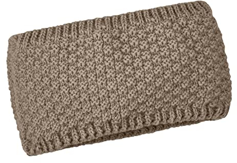 Neverless® Damen Stirnband Winter Herbst Fleece-Futter Strick Ohrenwärmer Knite Headband dunkelbeige unisize
