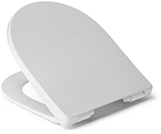HARO 540714 Toilettensitz Lopata (WC-Sitz weiß Alpin, mit Softclose + Takeoff, Deckel Wrapover, keilförmig, Keine Verstellmöglichkeit)