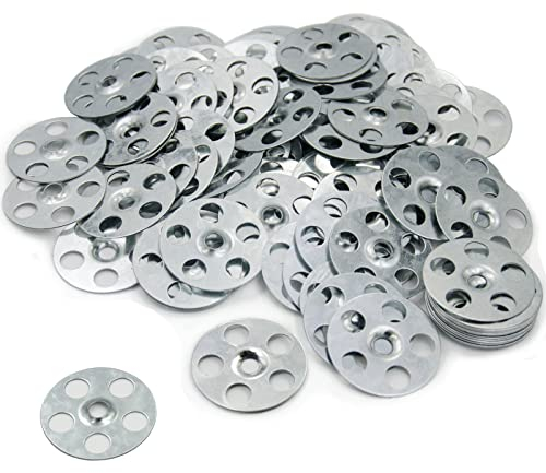ESINO 120 Pieces Tile Backer Board Washers, 36mm Diameter Stainless Steel Fixing Washers for Insulation Thermoboard Backer Boards
