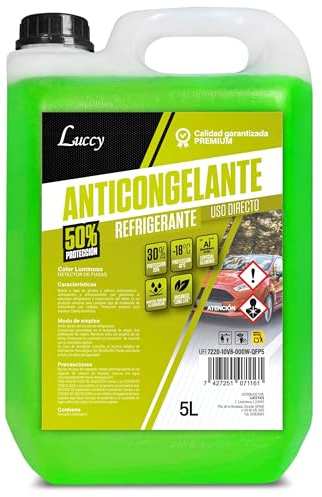 Oblait Anticongelante Orgánico Long Life G12 50% - Protección -37grados 5 litros Verde