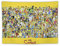 XUYANG The Simpsons All Characters Collection American Anime Poster Wandkunst Bild Gemälde Tapisserie Polyester Druck Tapisserie Kunstwerke Schlafzimmer Wohnzimmer Dekor 76,2 x 101,6 cm