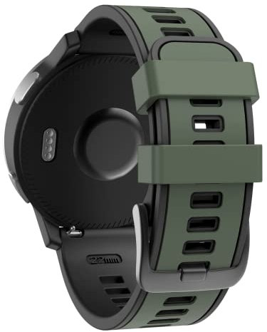 ISABAKE Bracelet de Remplacement en Silicone de 22mm pour Garmin Vivoactive 4/Active/Samsung Galaxy Watch 46 mm/Gear S3 Frontier/S3 Classic/Huawei Watch GT2/Venu 2/Ticwatch Pro S2