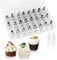 24 Piece Piping Tips Set, Icing Piping Nozzles with Storage Box, Stainless Steel Nozzles Tip for Cake Decorating