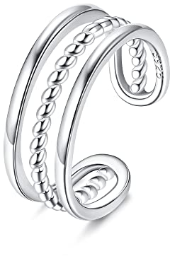 ORAZIO S925 Sterling Silber Zehenringe für Frauen Pfeil Unendlichkeit Vintage keltischen Knoten Gänseblümchen Blume stilvolle Zehenringe verstellbare Zehenband Ringe Sommer Strand Fuß Schmuck Set 2