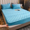 YUDEYU Gesteppte Spannbettlaken Weicher Kristall-Samtstoff Matratzenschoner Doppeltes Einzelbett bettspanntuch Topper-Overlays Spannbetttücher(Lake Blue,140x200cm/High 10-30cm)